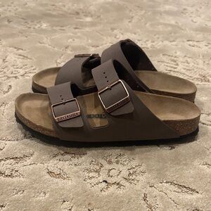 Birkenstock Dark Brown Slide Sandals